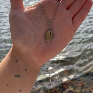 Hand Crafted Butterfly Wing Stainless Steel Glass Dome Pendant 🦋